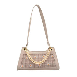 Casual Women's Totes Shoulder Bag PU Leather Handbag Flower Pattern