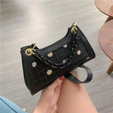 Casual Women's Totes Shoulder Bag PU Leather Handbag Flower Pattern
