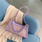 Casual Women's Totes Shoulder Bag PU Leather Handbag Flower Pattern