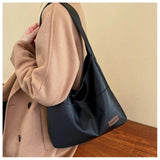 Soft Surface Underarm Shoulder Bag Large Capacity for Shopping and Travel