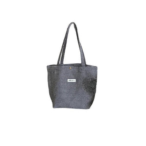 Houndstooth Pattern Women's Tote Handbags Plaid Ladies Portable Shoulder Bag