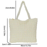 Women Cloud Bubbles Shoulder Bag Large Capacity Underarm Tote Handbag