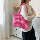 Women Cloud Bubbles Shoulder Bag Large Capacity Underarm Tote Handbag