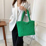 Women Cloud Bubbles Shoulder Bag Large Capacity Underarm Tote Handbag