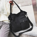 Canvas Shoulder Bag for Women: Large Capacity Crossbody Messenger Bag