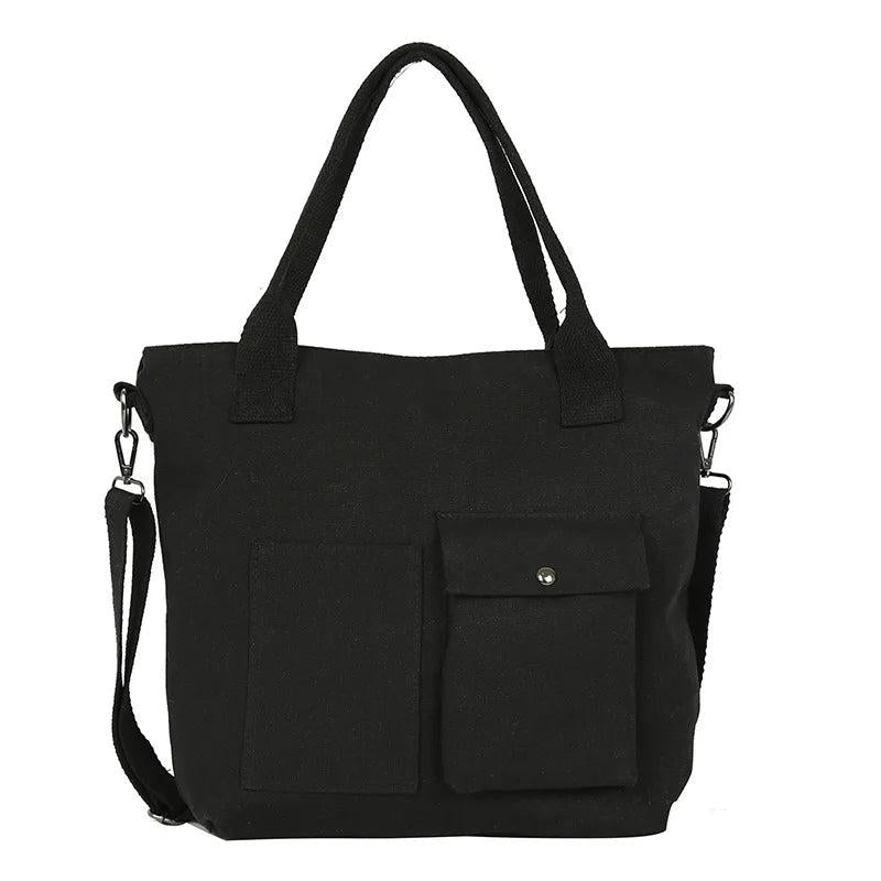 Canvas Shoulder Bag for Women: Large Capacity Crossbody Messenger Bag