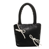 Soft Leather Tote Shoulder Bag for Women with Thick Handle