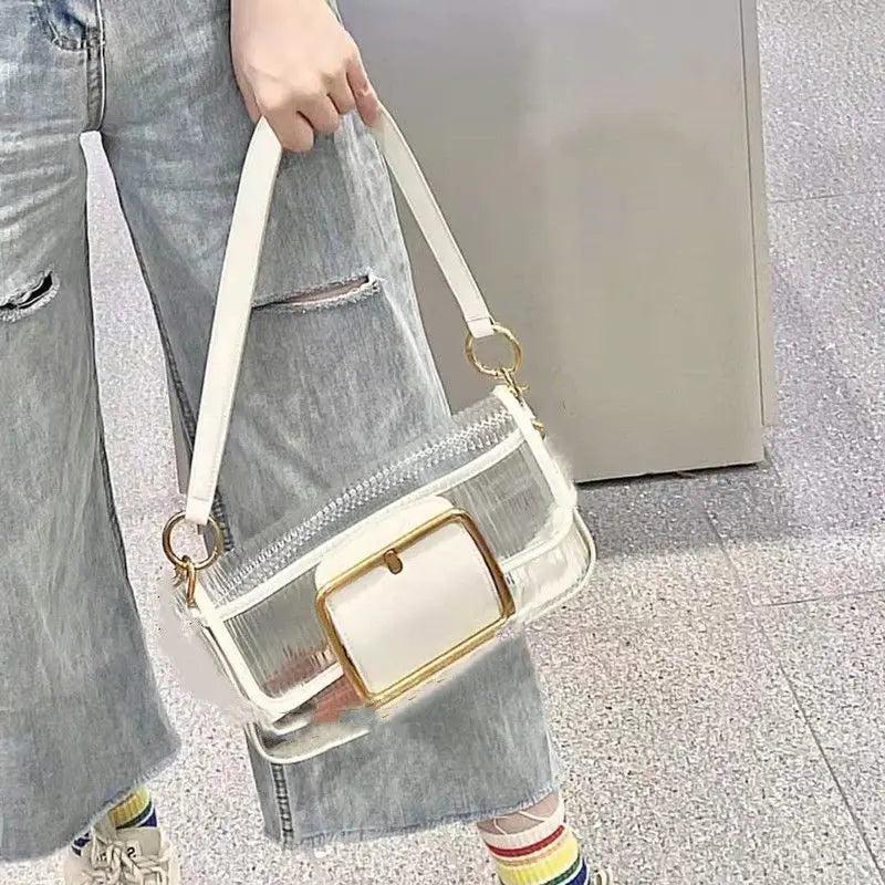 Women Shoulder Bags Transparent Underarm Crossbody Bag Sweet Female All-match St