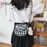 Canvas Print Bear Messenger Bag for Girls