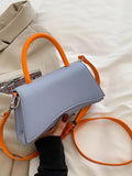 Ins Women Shoulder Bag Crossbody Square Pack PU Leather Handbag
