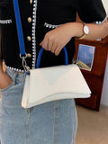 Ins Women Shoulder Bag Crossbody Square Pack PU Leather Handbag
