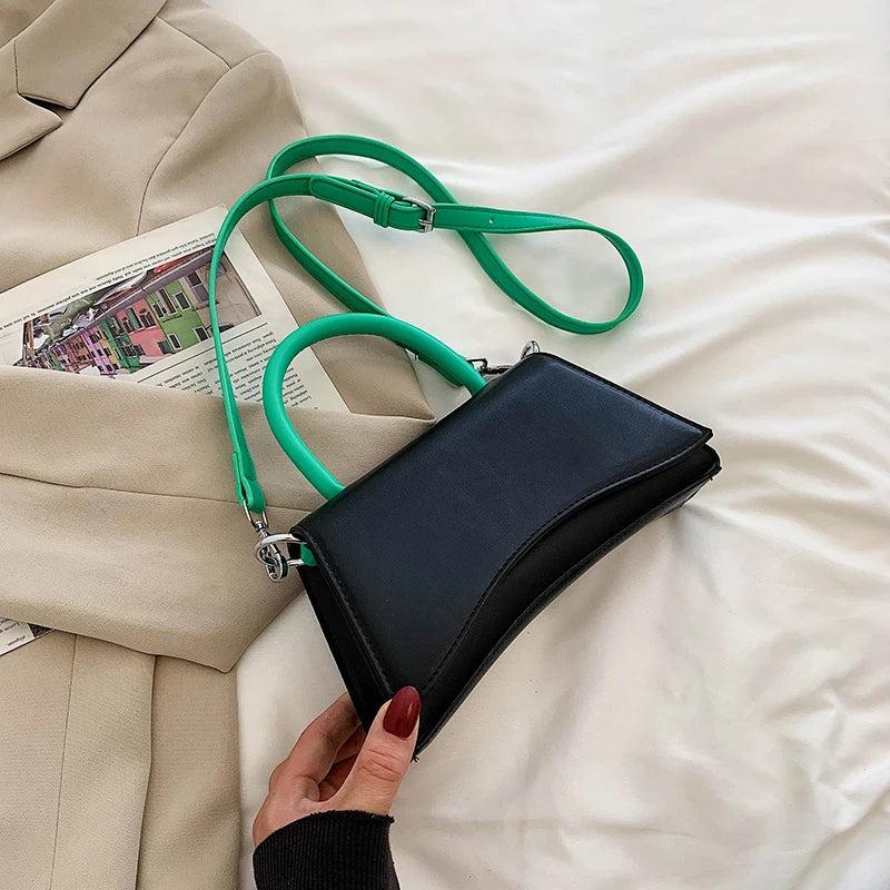 Ins Women Shoulder Bag Crossbody Square Pack PU Leather Handbag