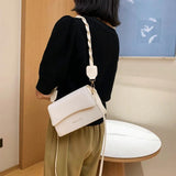 Crocodile Weave Belt Shoulder Bag PU Leather Women Totes
