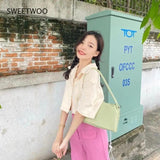 Soft Pu Leather Ladies Tote Purse Handbags Candy Women Small Shoulder Bags