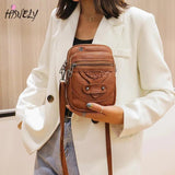 Soft Leather Mini Phone Shoulder Bag Wallet