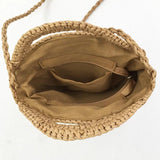 Straw Shoulder Bags Women Vintage Holiday Beach Bag Ladies Circular Handbags