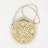 Straw Shoulder Bags Women Vintage Holiday Beach Bag Ladies Circular Handbags