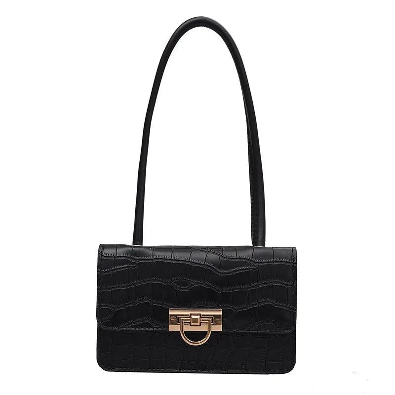 Retro Messenger Bag Solid Square Shoulder Bag for Ladies