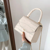 Stone Pattern Crossbody Bag Small Handbag Shoulder Bag PU Leather Ladies