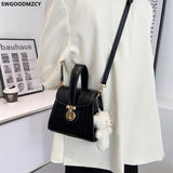 Leather Crossbody Bag for Women Square Handbag
