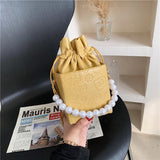 Vintage Summer Crossbody Bucket Bag Print Pattern Woman Bag Female Shoulder