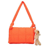 Lingge Padded Crossbody Bag Winter Women's Handbag Purse