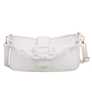 Crocodile Pattern Women's Shoulder Messenger Bag Chain Bag