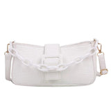 Crocodile Pattern Women's Shoulder Messenger Bag Chain Bag