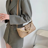 Crocodile Pattern Women's Shoulder Messenger Bag Chain Bag