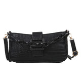 Crocodile Pattern Women's Shoulder Messenger Bag Chain Bag