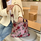 Vintage Floral Jacquard Shoulder Bag Women's Handbags