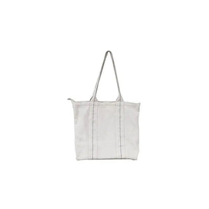 Large Capacity Canvas Shoulder Bag Zipper Handbag