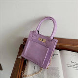 Crocodile Pattern Crossbody Handbag Retro Style Shoulder Bag for Ladies