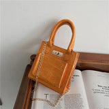 Crocodile Pattern Crossbody Handbag Retro Style Shoulder Bag for Ladies