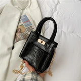 Crocodile Pattern Crossbody Handbag Retro Style Shoulder Bag for Ladies