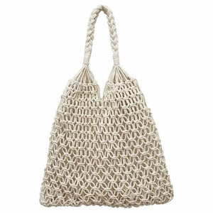 Women Hollow Out Woven Handbags Big Capacity Retro Style