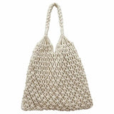 Women Hollow Out Woven Handbags Big Capacity Retro Style
