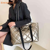 Rhombic Lattice Ladies Handbags Large Capacity Women Shoulder Bag Quilted