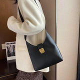 Retro Tote Women Handbags PU Leather Shoulder Bags Solid Purses