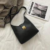 Retro Tote Women Handbags PU Leather Shoulder Bags Solid Purses