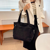 Canvas Large Tote Bag Japanese Corduroy Shoppers Handbags