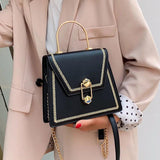 Metal Handle Handbags Crossbody Shoulder Messenger Bag