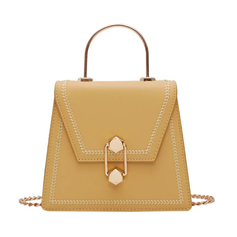 Metal Handle Handbags Crossbody Shoulder Messenger Bag