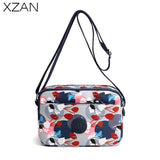 3 Layers Women Mini Bag Printing Nylon Girls Small Shoulder Bag