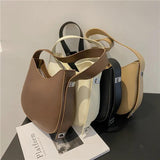 Half-Moon Shoulder Bag Vintage Solid Armpit Shoulder Bag Portable Handbag Totes