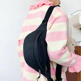 Large Capacity Messenger Bag Retro Chest Bag Leisure Waist Bag