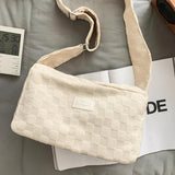 Plaid Crossbody Hand Bag Zipper Purse Messenger Hand Bags