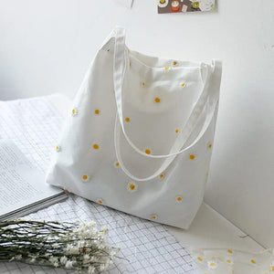 Canvas Women Shoulder Bags INS Lace Mesh Tote Bag Handbags