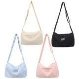 Plaid Crossbody Hand Bag Messenger Bag Zipper Daily Travel Shopper Purse