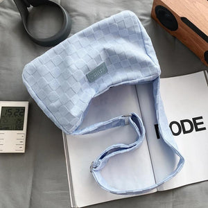 Plaid Crossbody Hand Bag Zipper Daily Travel for Ladies Girls Shopper Purse